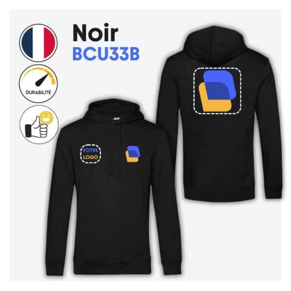 Sweat avec capuche (homme) - BCU33B – Image 6