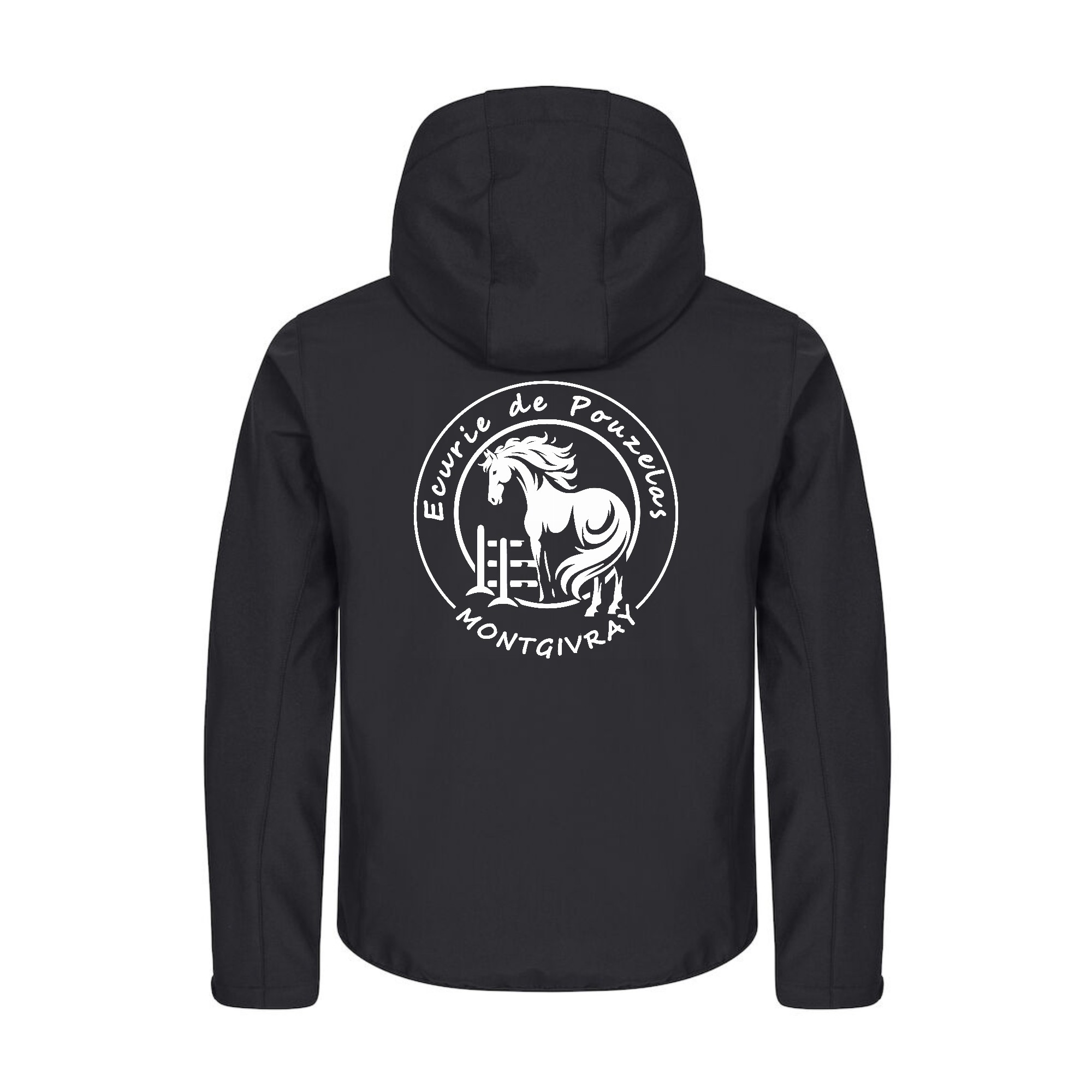 SOFTSHELL "Classic" (homme) - Ecurie de Pouzelas - Noir - 0200912 – Image 3
