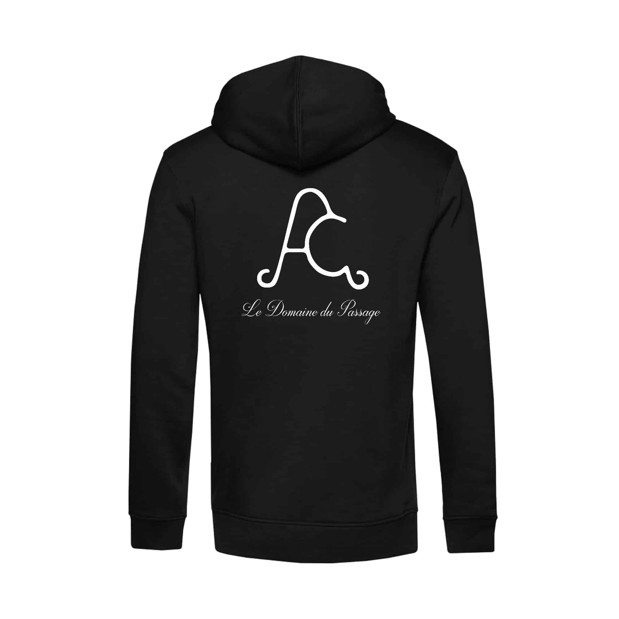 SWEAT A CAPUCHE (homme) - Domaine du Passage - Noir - BCU33B – Image 3