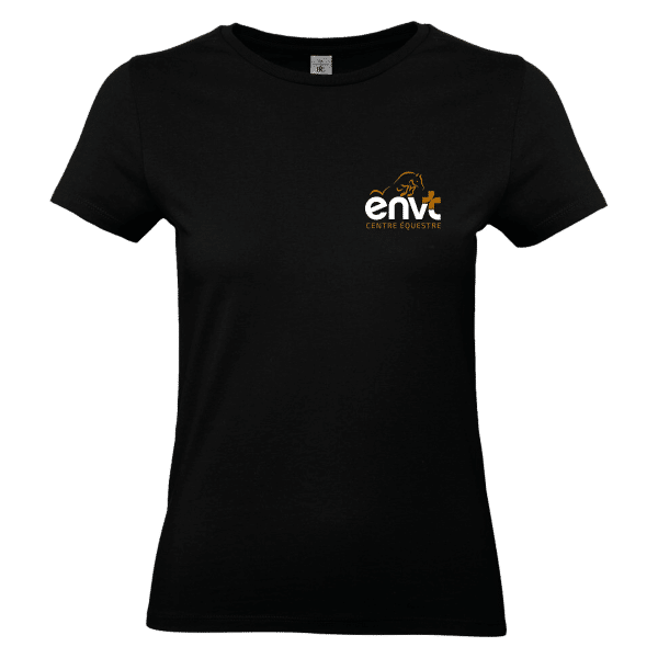 T-SHIRT (femme)- Centre équestre de l'ENVT - NOIR - BC04T