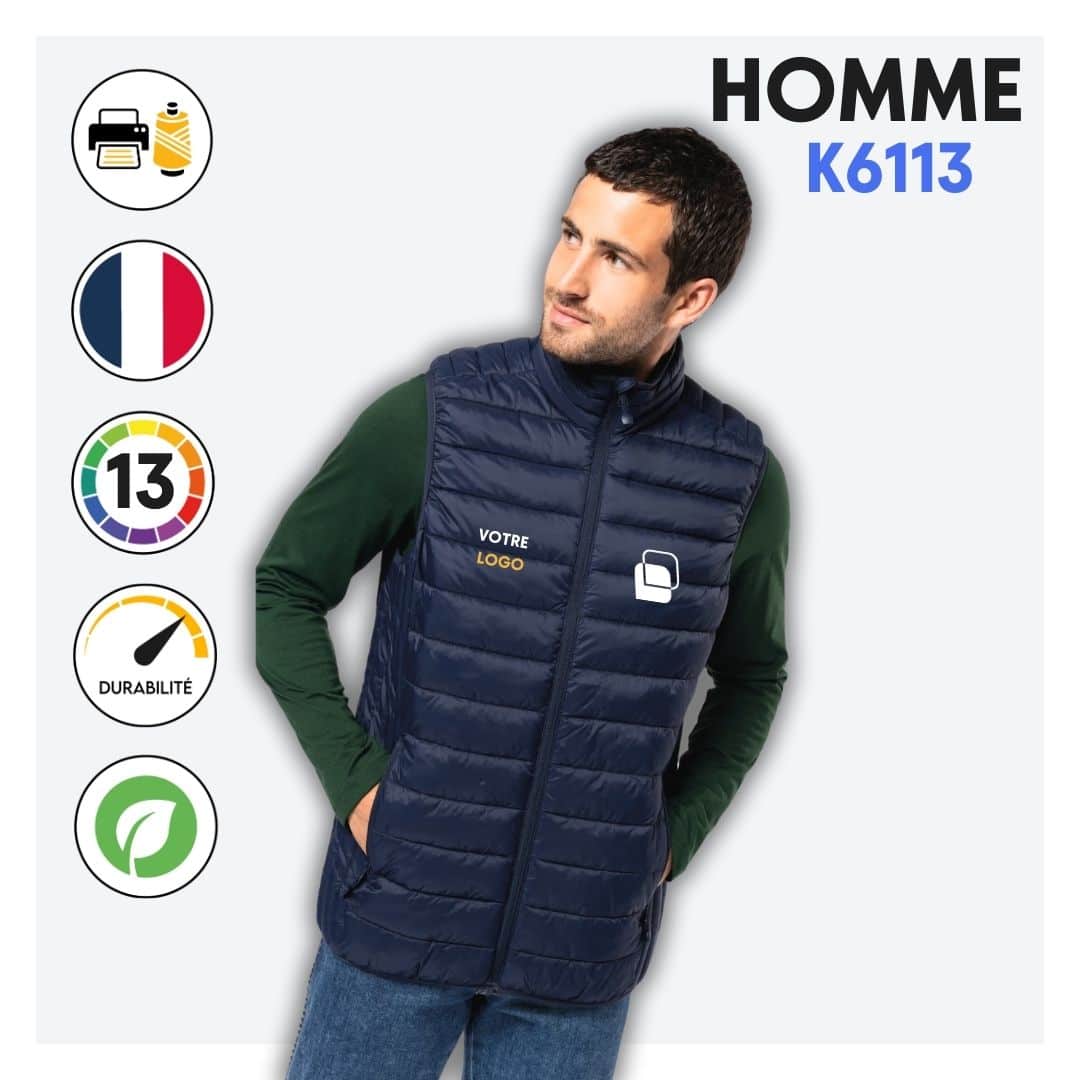 Doudoune sans manches (homme) - K6113