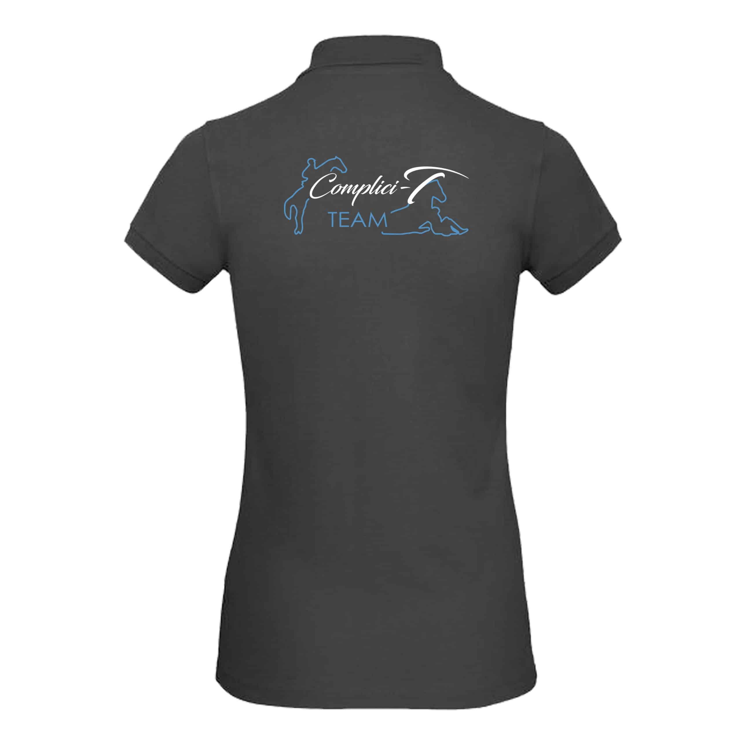 POLO (femme) - Complici-T - Gris anthracite - BCI1F – Image 3