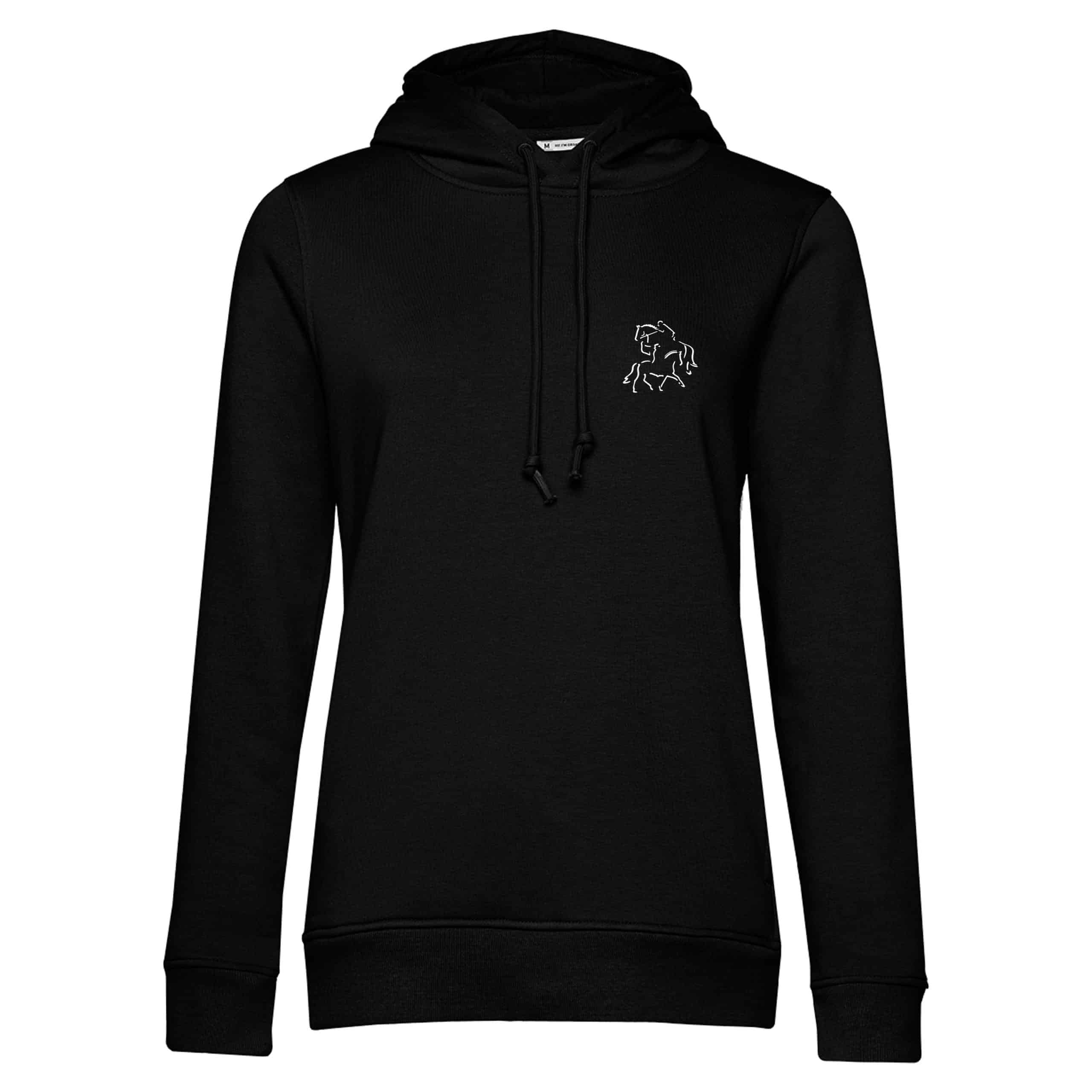 Sweat à Capuche "Née Pour Faire Du Cheval" - Design équitation Pour Femme/fille - Coton, Coupe Classique, 241g - Pour Cavalières Et Amatrices De Chevaux