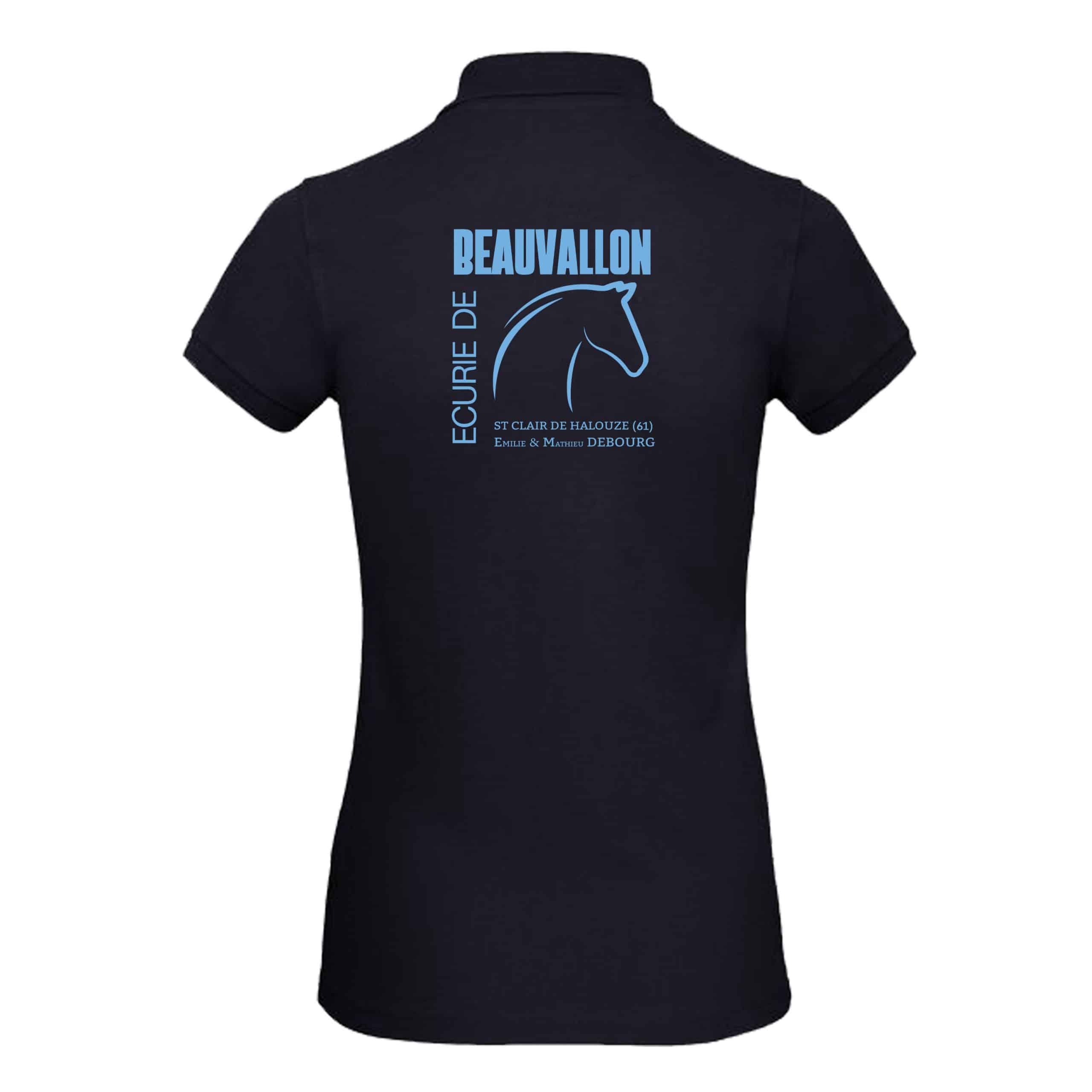 POLO (femme) -Ecurie de Beauvallon - Navy - BCI1F – Image 3