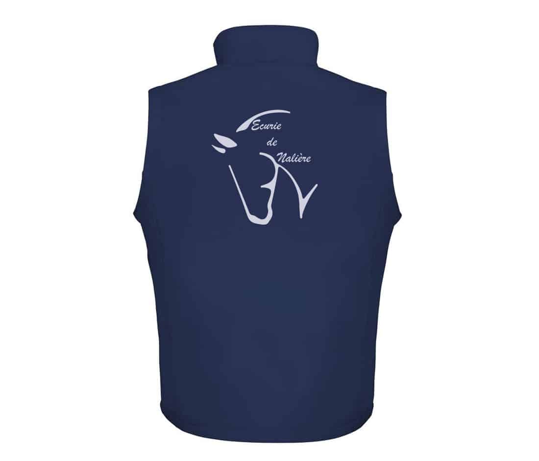 SOFTSHELL SANS MANCHE (homme) – Ecurie de Naliere - Navy - RS232 – Image 3