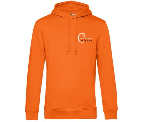 SWEAT A CAPUCHE (homme) - Centre équestre de la Zorn - Orange - BCU33B