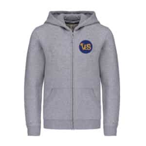 SWEAT ZIPPÉ (enfant) - haras du val et val equi school - Gris Chiné - K455