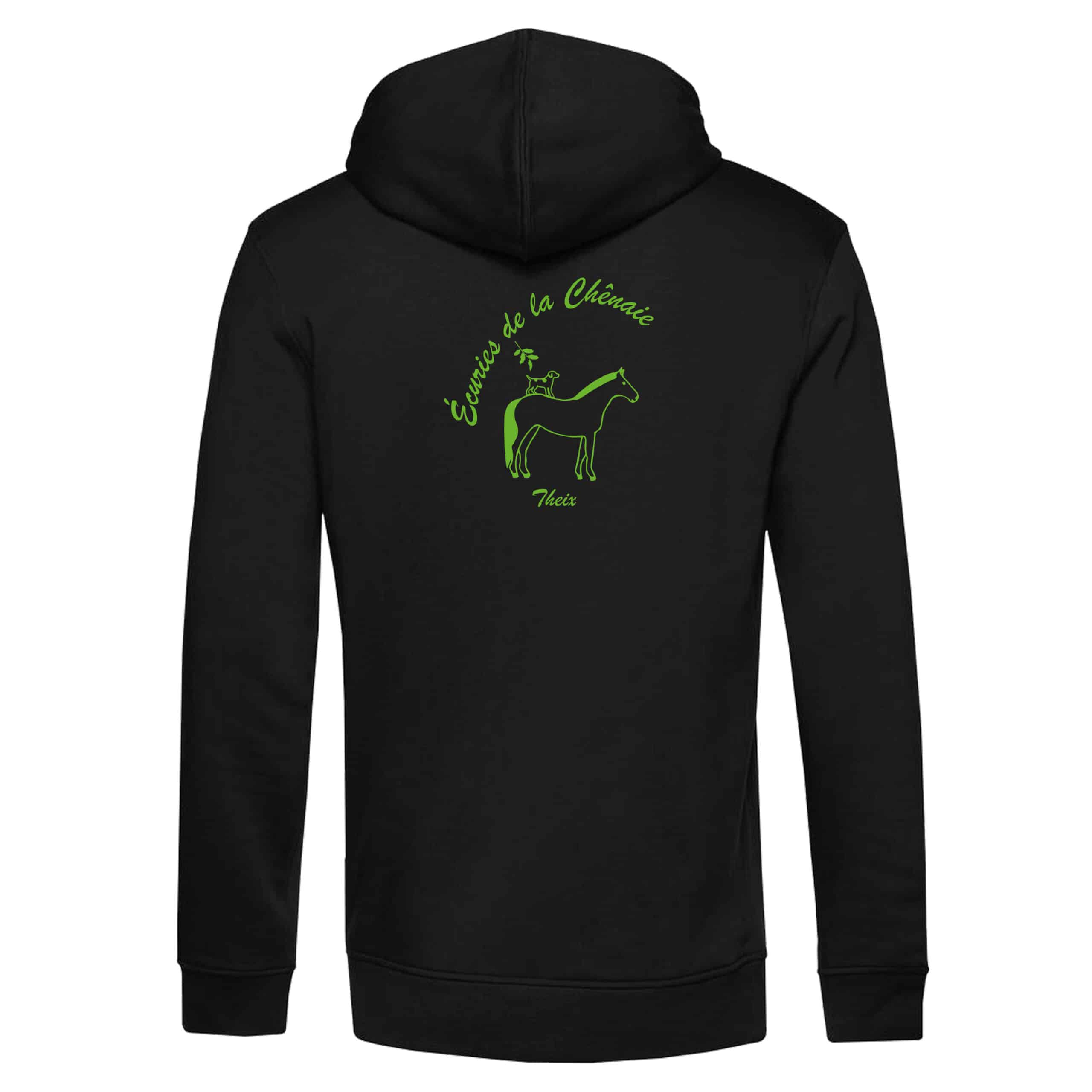 SWEAT ZIPPÉ (enfant) - Les écuries de la Chênaie - Noir - K455 – Image 3