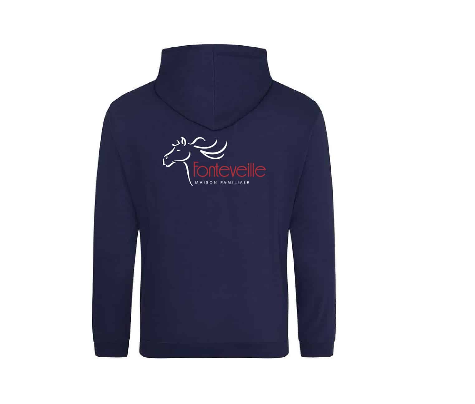SWEAT A CAPUCHE (homme) - MFR de Fonteveille - Navy - BCU33B – Image 3