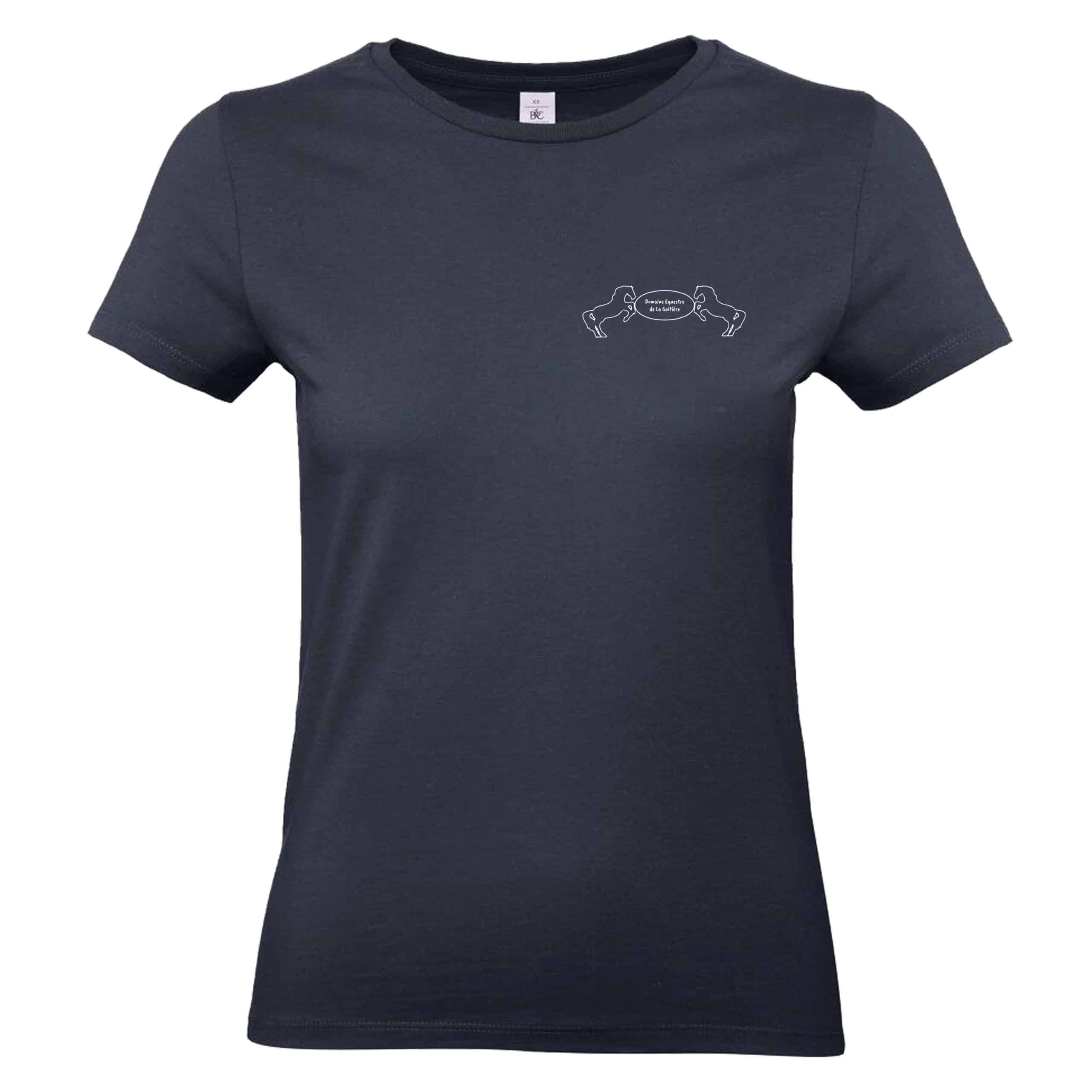 T-SHIRT (femme) - Domaine équestre de la Goitière - Navy - BC04T