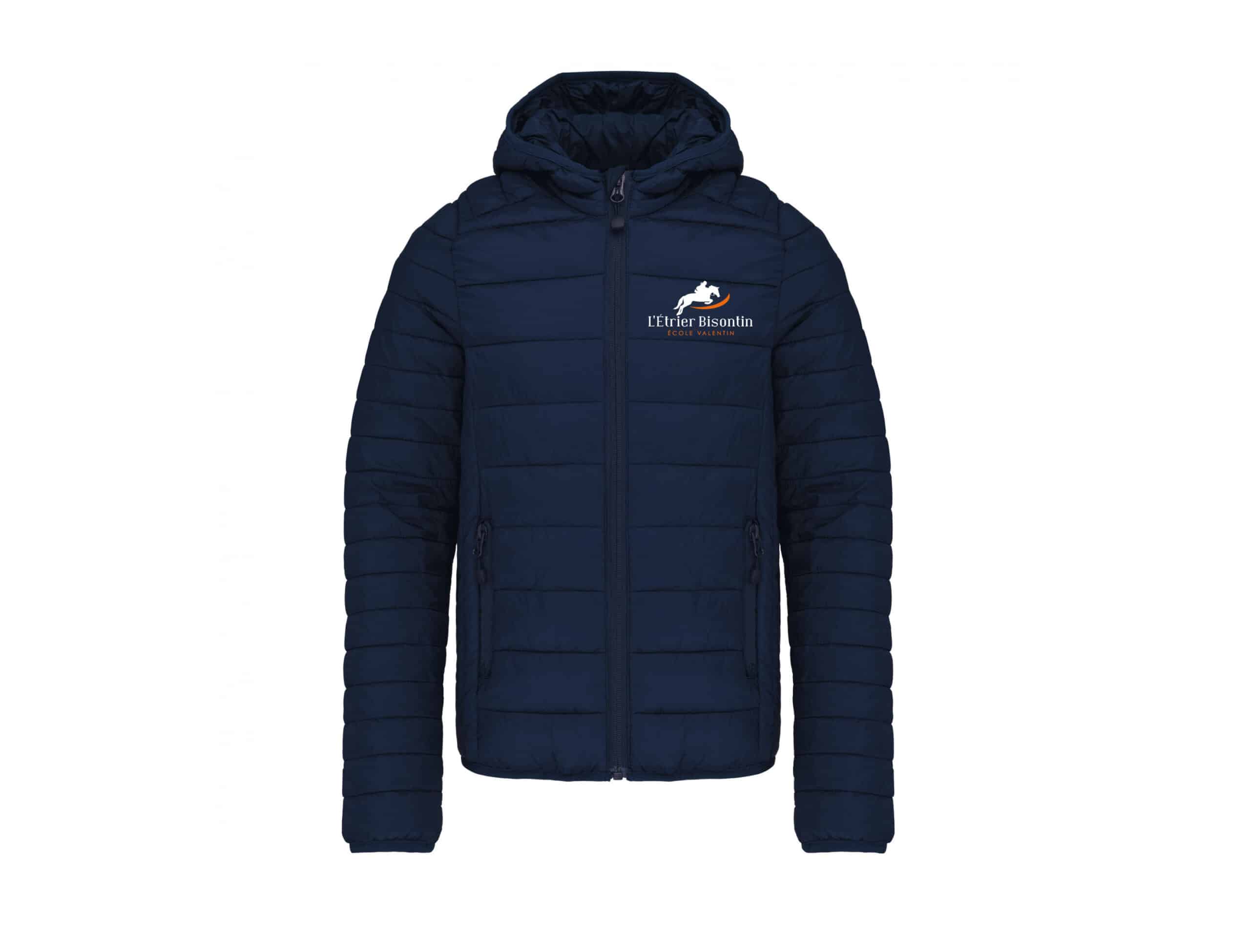 DOUDOUNE AVEC MANCHES ET CAPUCHE (enfant) - Etrier Bisontin - Navy - K6112