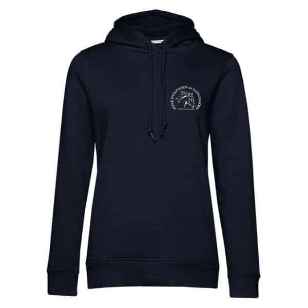 SWEAT A CAPUCHE (femme) – EARL École d'équitation de Guerlogoden - Navy - BCW34B