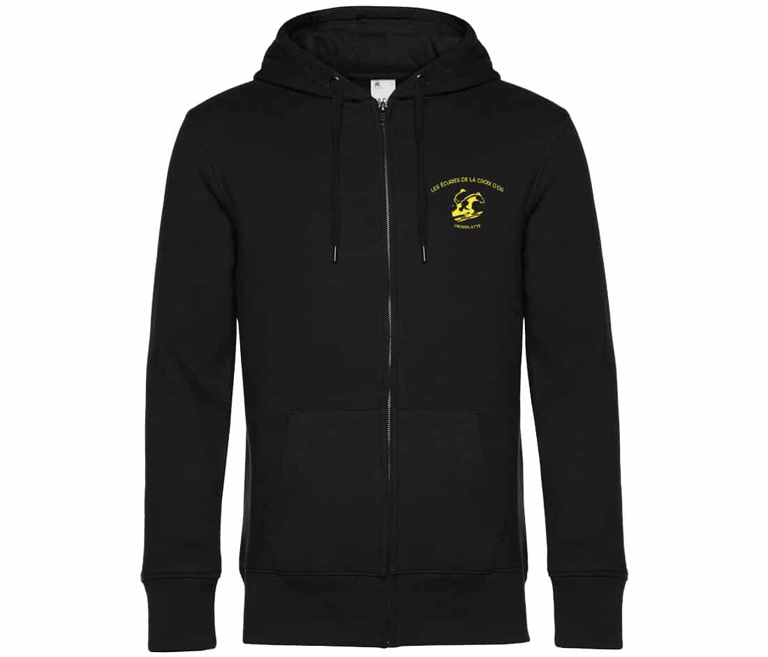 SWEAT ZIPPÉ (enfant) - Écuries de la croix d'Or - Noir - K455