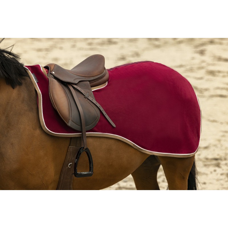 Couvre-reins EQUITHÈME Tyrex 1200D doublé polaire Aisance - Couleur : Bleu/noir- Longueur de dos : 140 cm - Sport & Plein air