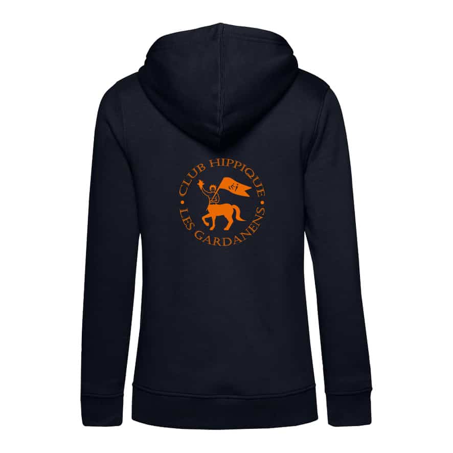 SWEAT A CAPUCHE (femme) – Club Hippique les Gardanens - Navy - BCW34B – Image 3