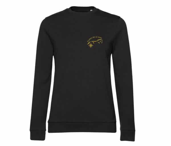 SWEAT COL ROND (femme) - Les Écuries des 4 vents - Noir - BCW01Q