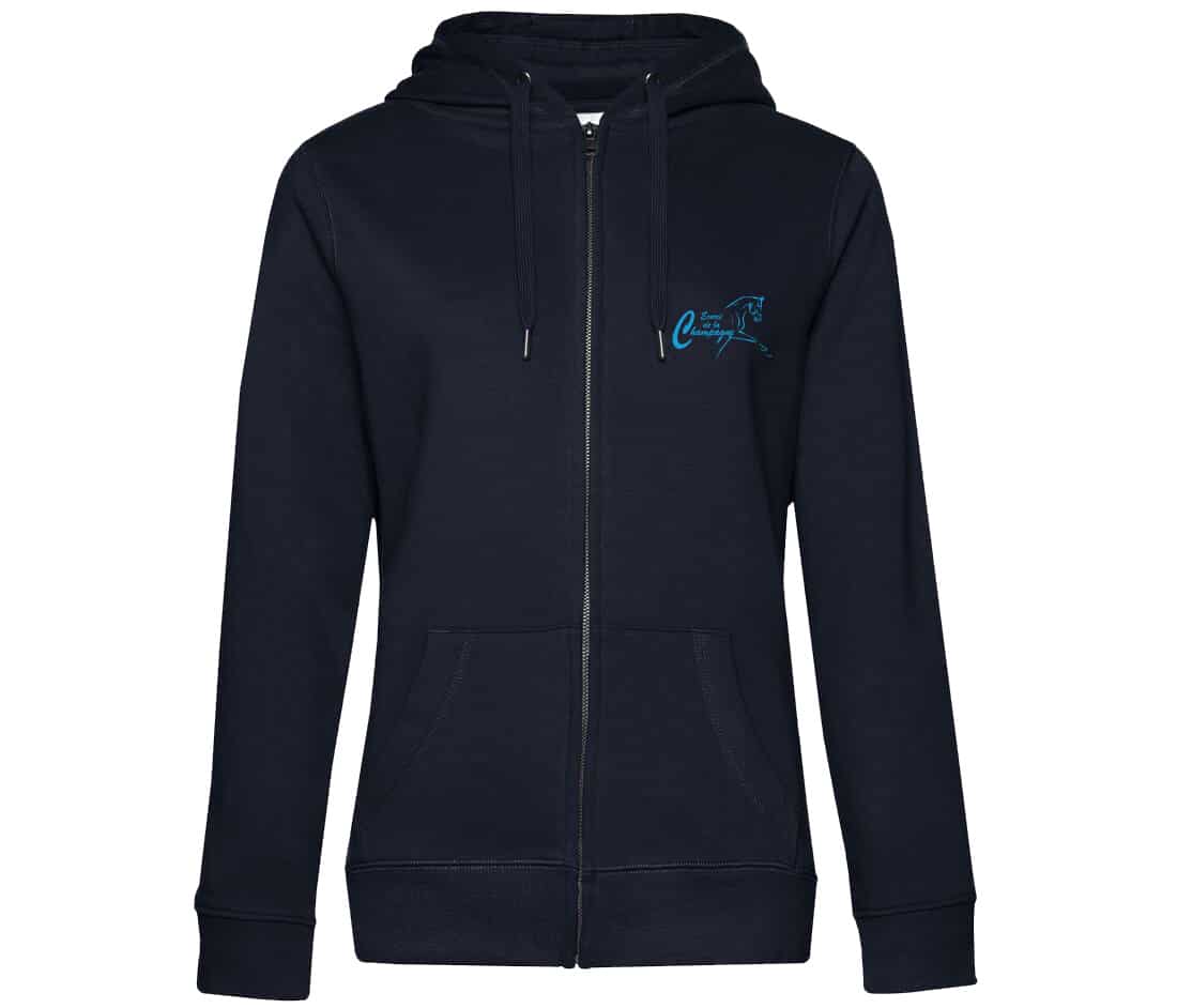 SWEAT ZIPPÉ (femme) - Association Des Cavaliers de Trainou - Navy - BCW03Q