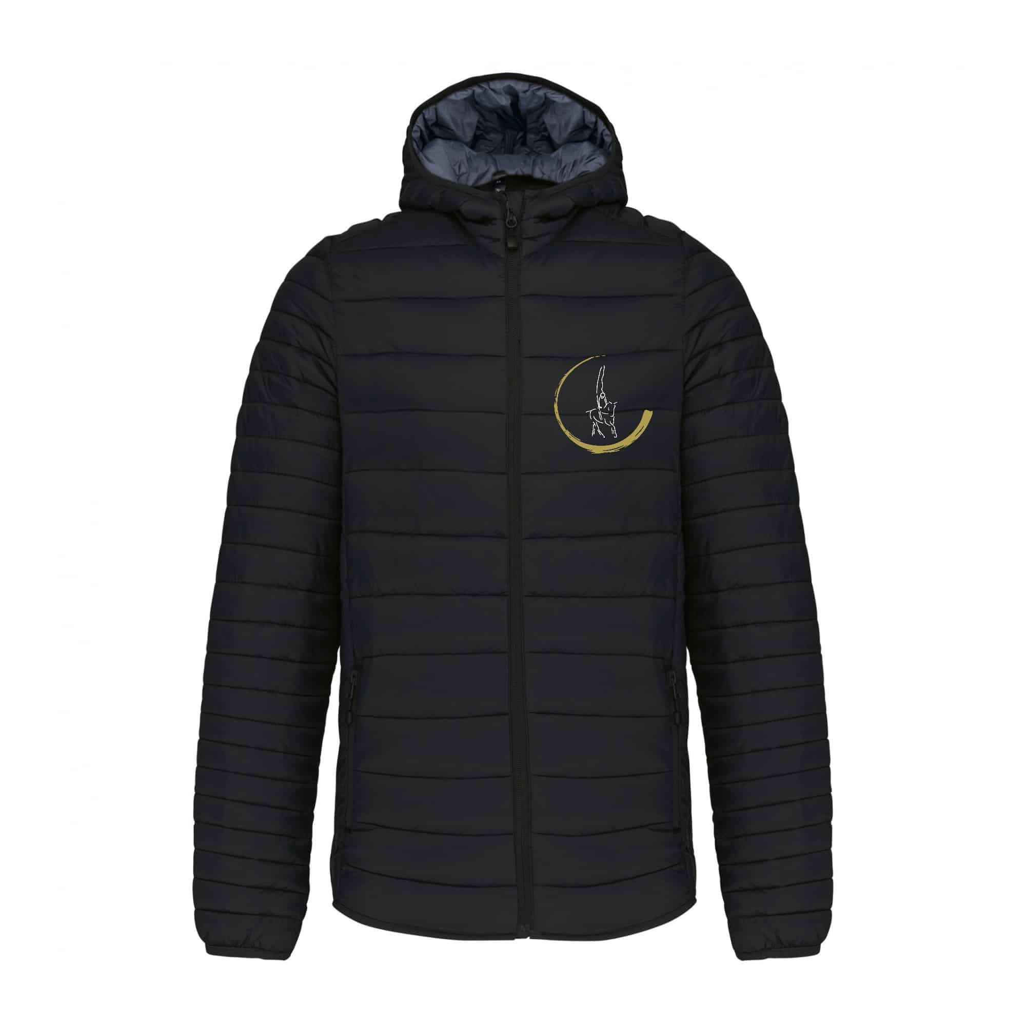 DOUDOUNE AVEC MANCHES ET CAPUCHE (homme) - Limoges Couzeix Voltige - Noir - K6110