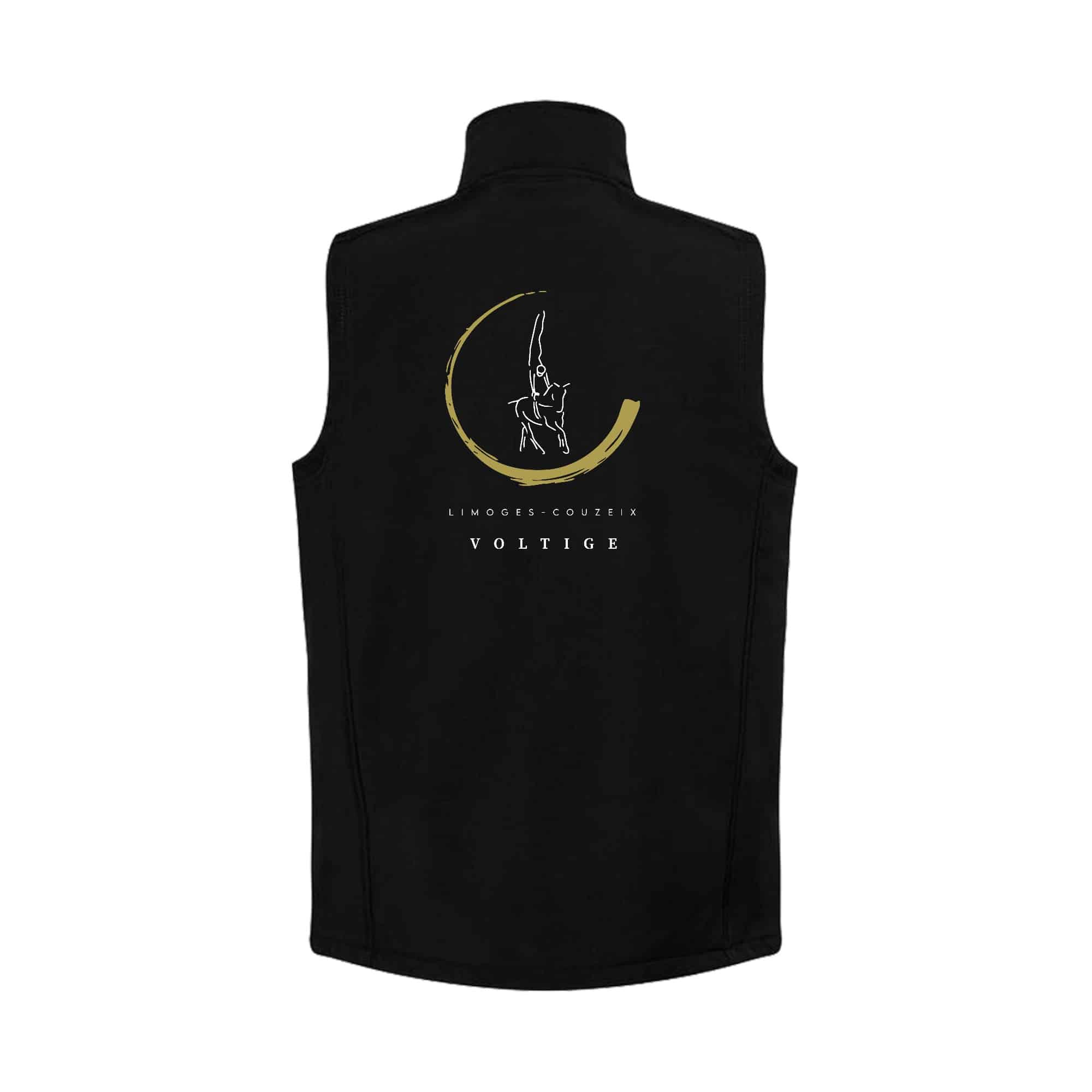 SOFTSHELL SANS MANCHE (homme) – Limoges Couzeix Voltige - Noir - RS232 – Image 3