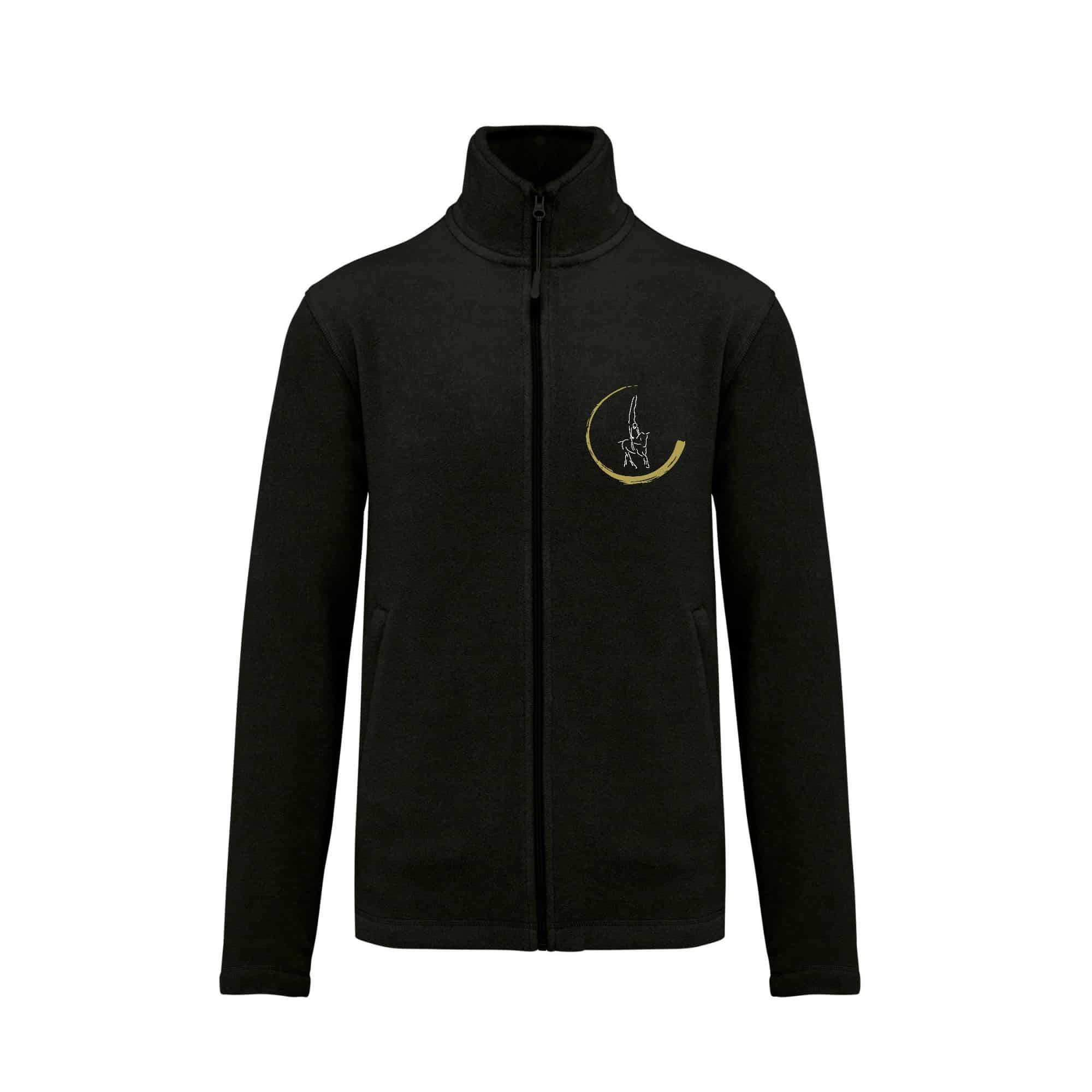 SWEAT ZIPPE SANS CAPUCHE (femme) - Limoges Couzeix Voltige - Noir - SC366