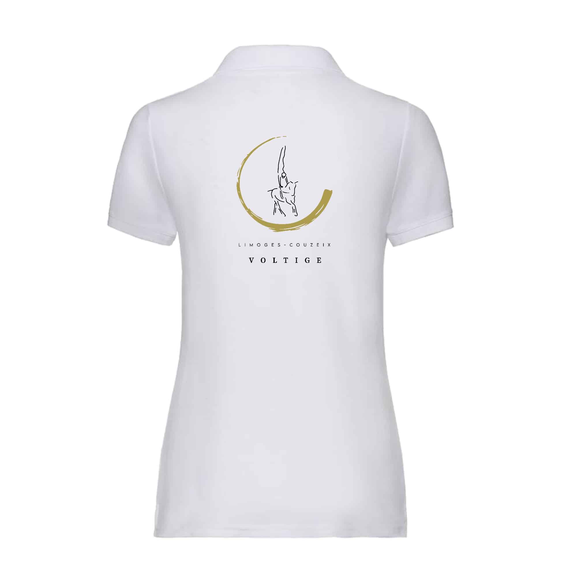 POLO (femme) - Limoges Couzeix Voltige - Blanc - BCI1F – Image 3