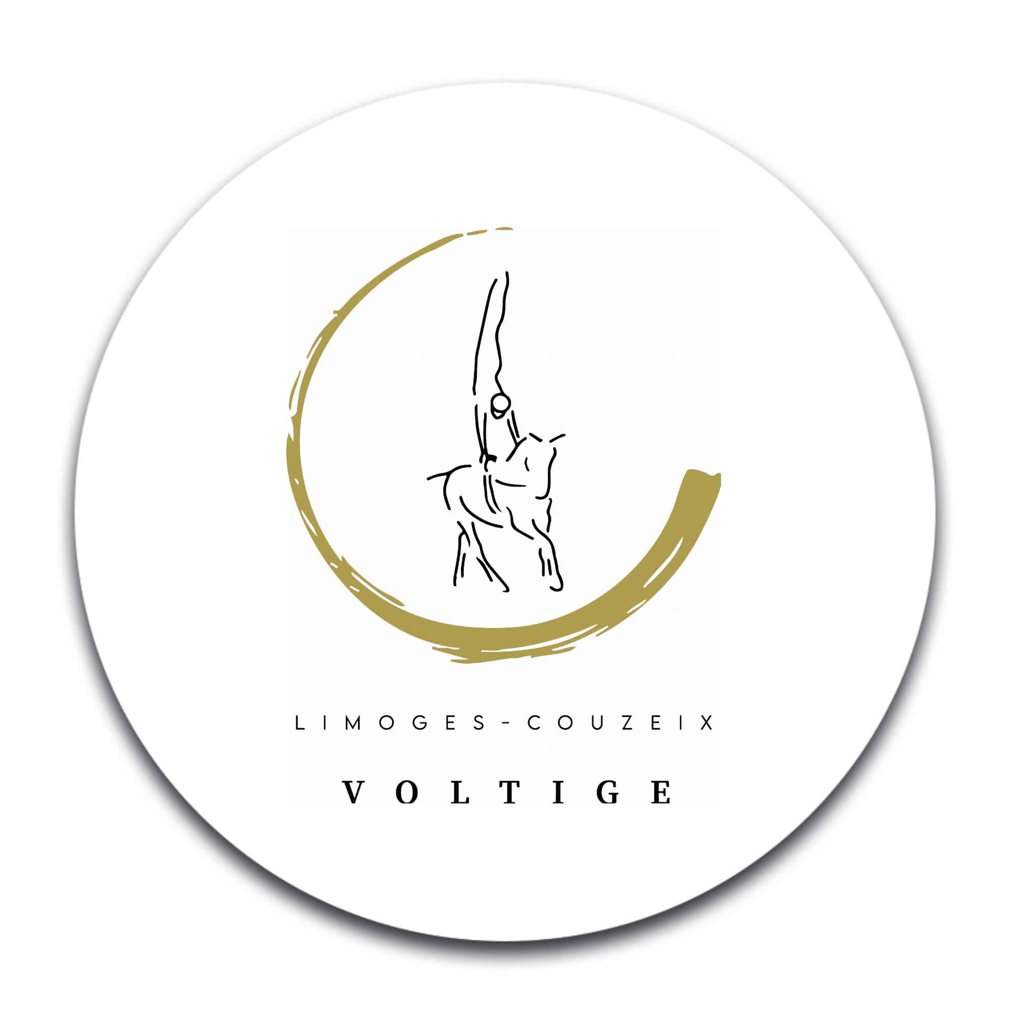 STICKER ROND – limoges couzeix voltige – STI001