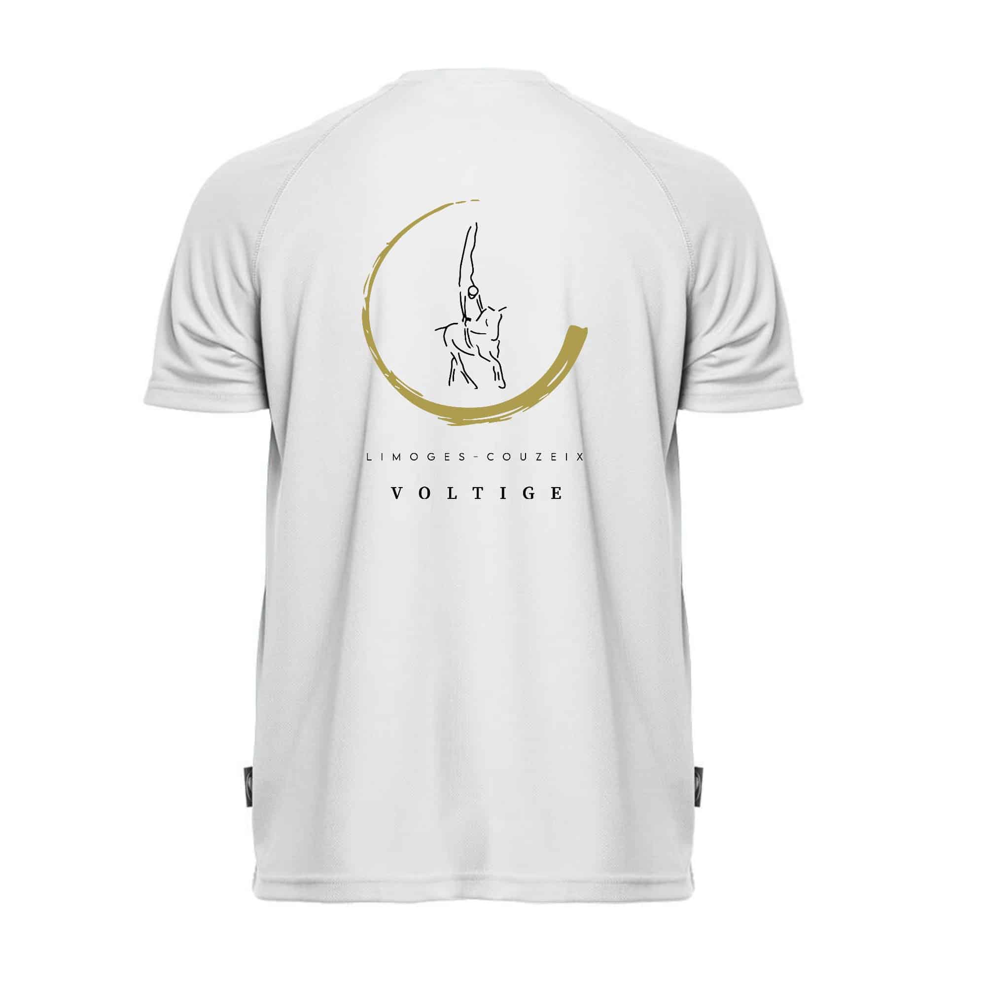 T-Shirt respirant (femme) - Limoges Couzeix Voltige - Blanc - PK141 – Image 3