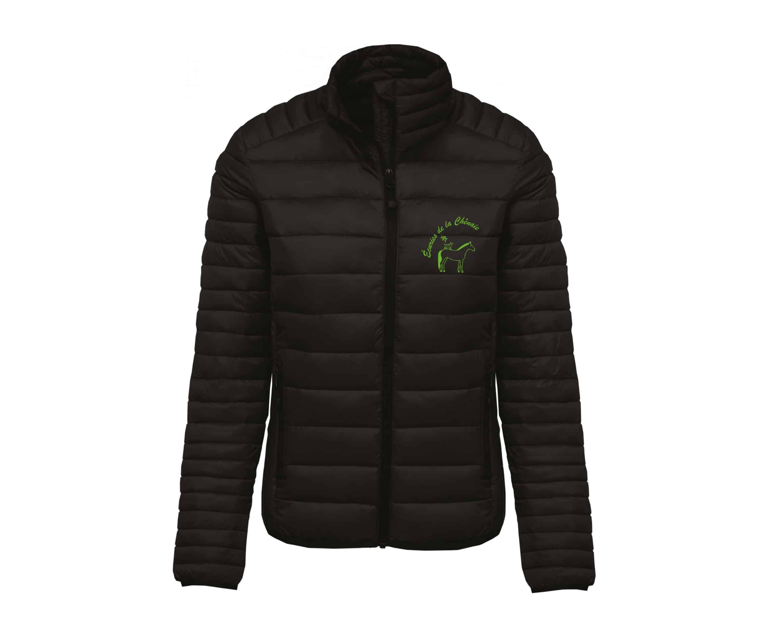 DOUDOUNE AVEC MANCHES (femme) - Les écuries de la Chênaie - Noir - K6121