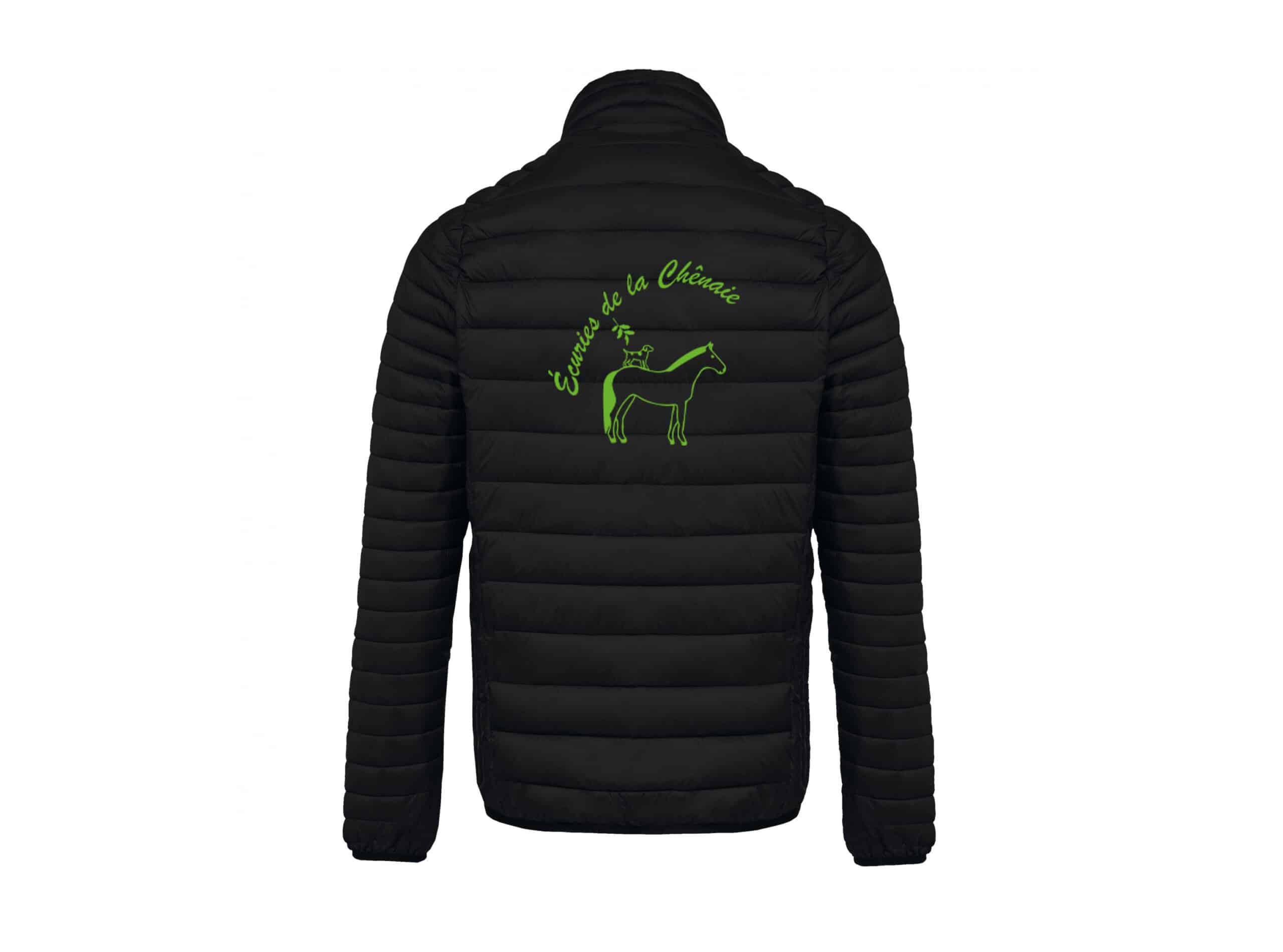 DOUDOUNE AVEC MANCHES (homme) - Les écuries de la Chênaie - Noir - K6120 – Image 3