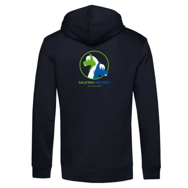 SWEAT A CAPUCHE (enfant) - Poney Club Les p'tites roches - Navy - BC511 – Image 2