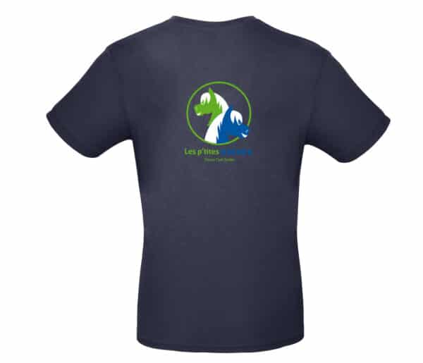 T-SHIRT (enfant) - Poney Club Les p'tites roches - Navy - BC191 – Image 2