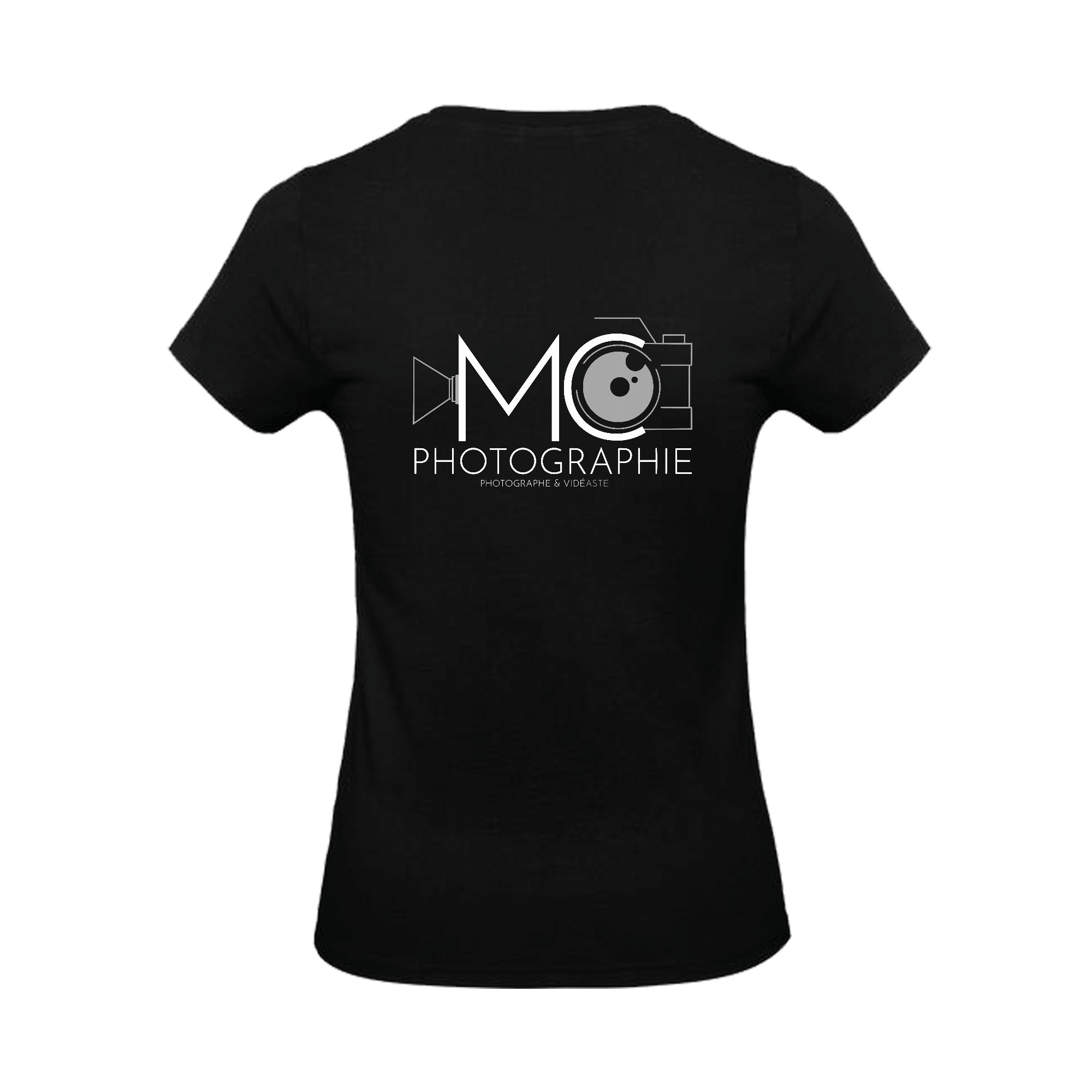 T-SHIRT (femme) - M.C PHOTOGRAPHIE - Noir - BC04T – Image 3