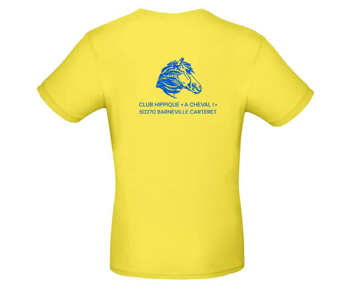 T-SHIRT (homme) - Club Hippique A Cheval - Bleu Roi - BC03T – Image 5