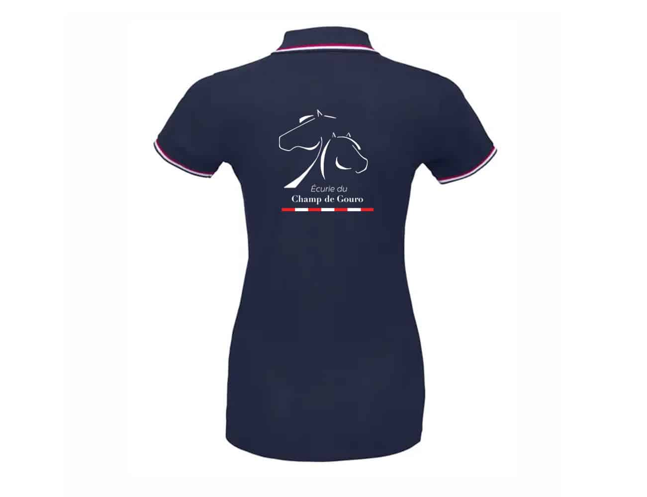POLO (femme) - Ecurie du Champ de Gouro - Navy - PRESTIGE WOMEN – Image 2