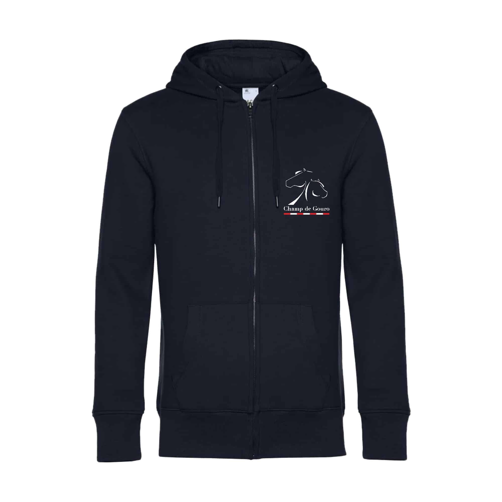 SWEAT ZIPPÉ (enfant) - Ecurie du Champ de Gouro - Navy - K455