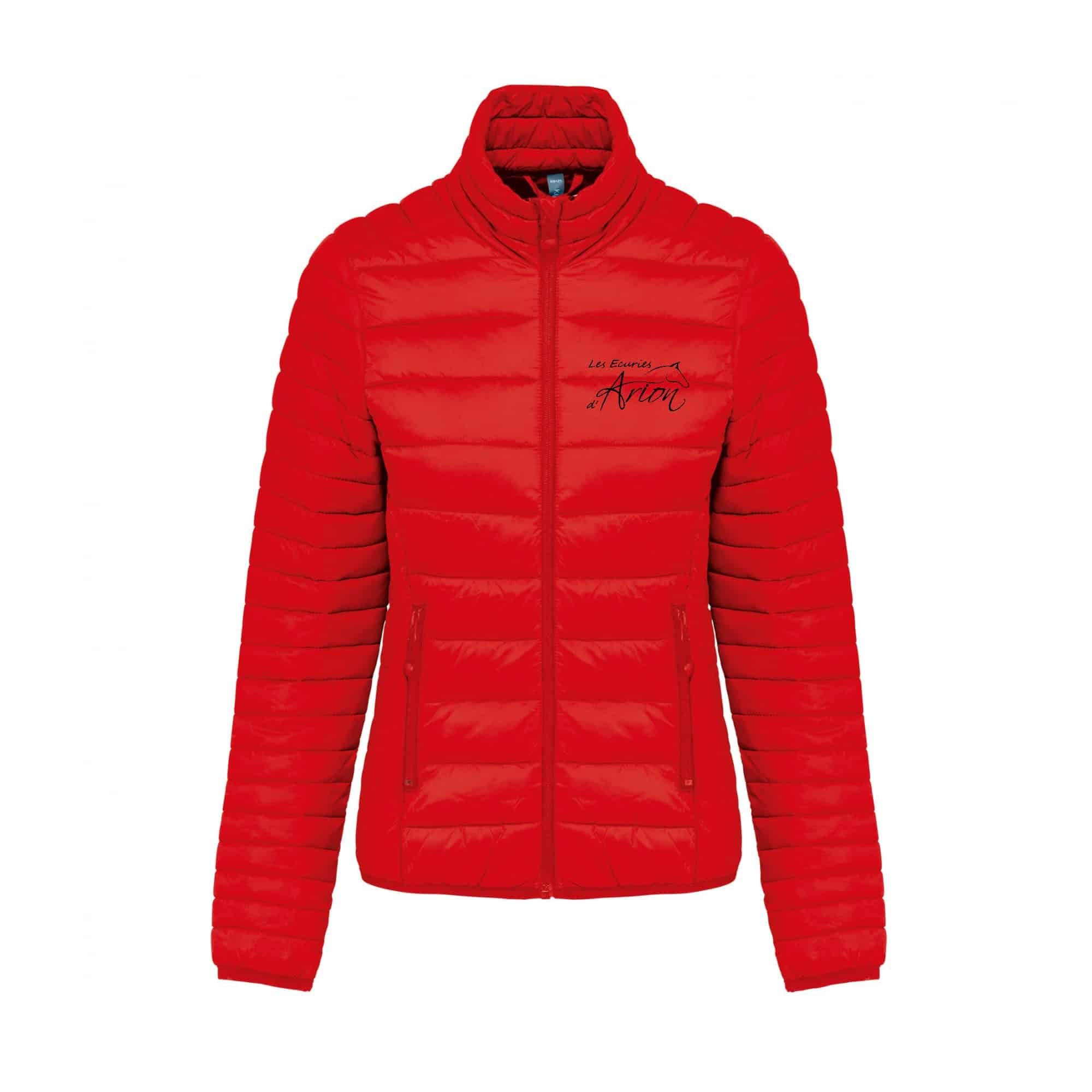 DOUDOUNE AVEC MANCHES (femme) - Les écuries d'Arion - Rouge - K6121
