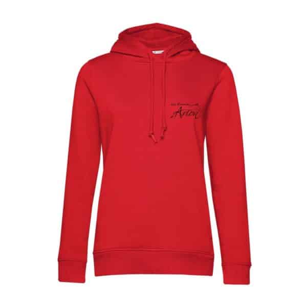 SWEAT A CAPUCHE (femme) – Les écuries d'Arion - Rouge - BCW34B