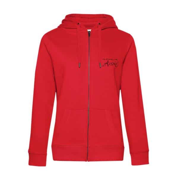 SWEAT ZIPPÉ (femme) - Les écuries d'Arion - Rouge - BCW03Q