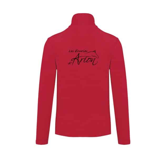 Veste micropolaire zippée (enfant) – Les écuries d'Arion - Rouge – K920 – Image 2