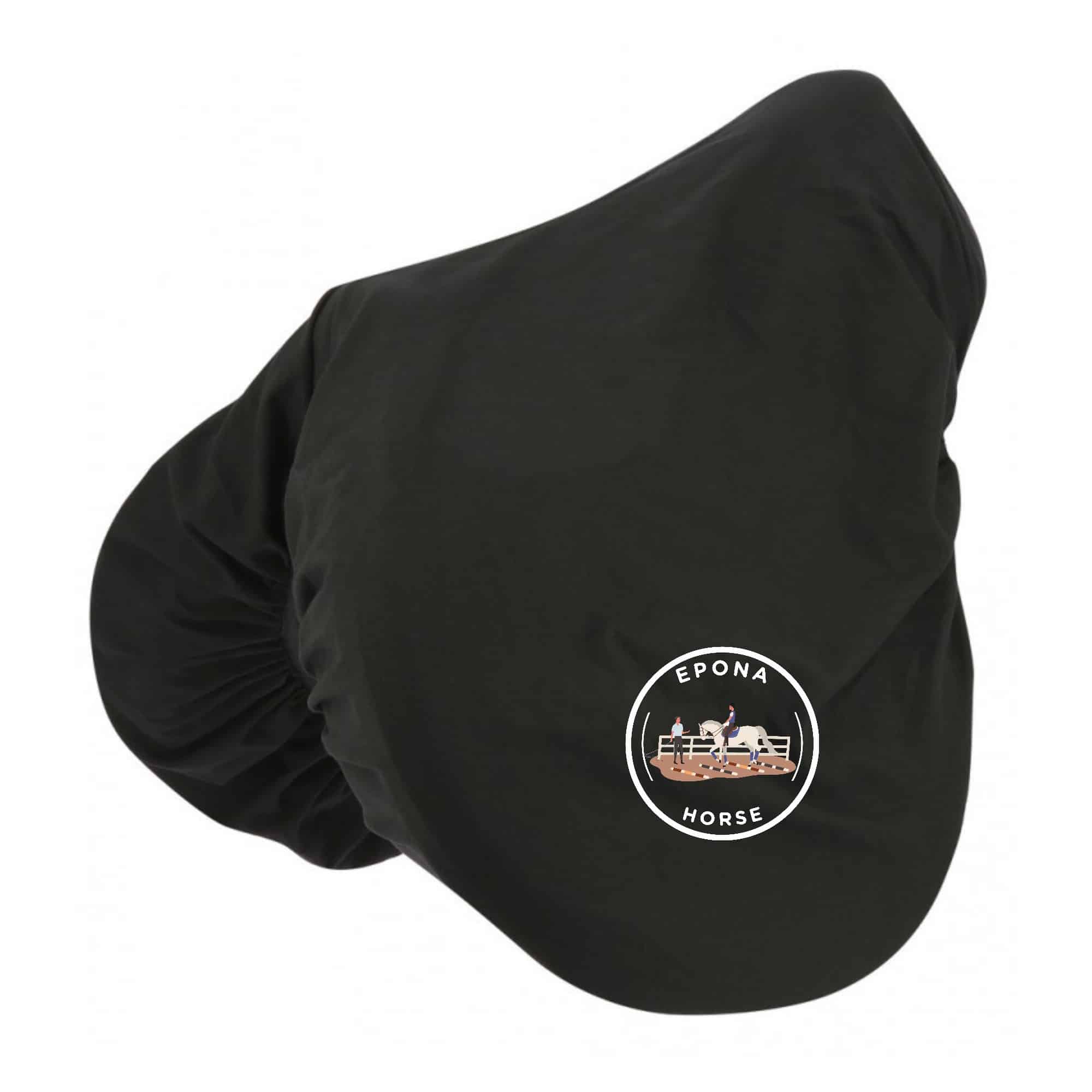 Housse de selle en coton Ridding World - Epona horse - Noir - 205100