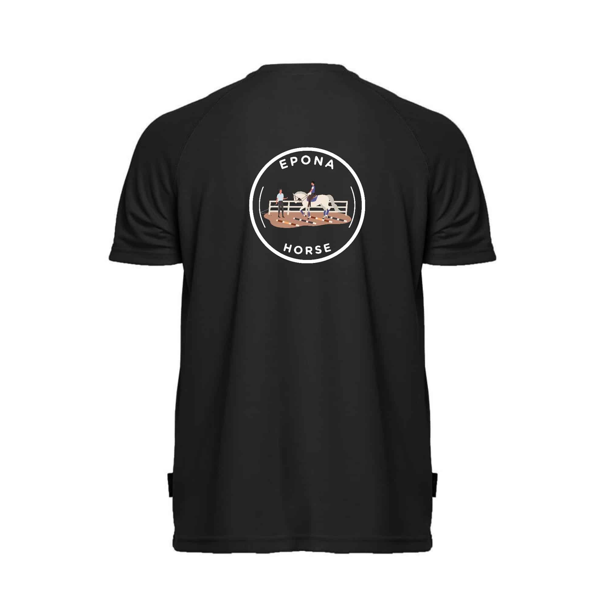 T-Shirt respirant (homme) - Epona horse - Noir - PK140 – Image 3