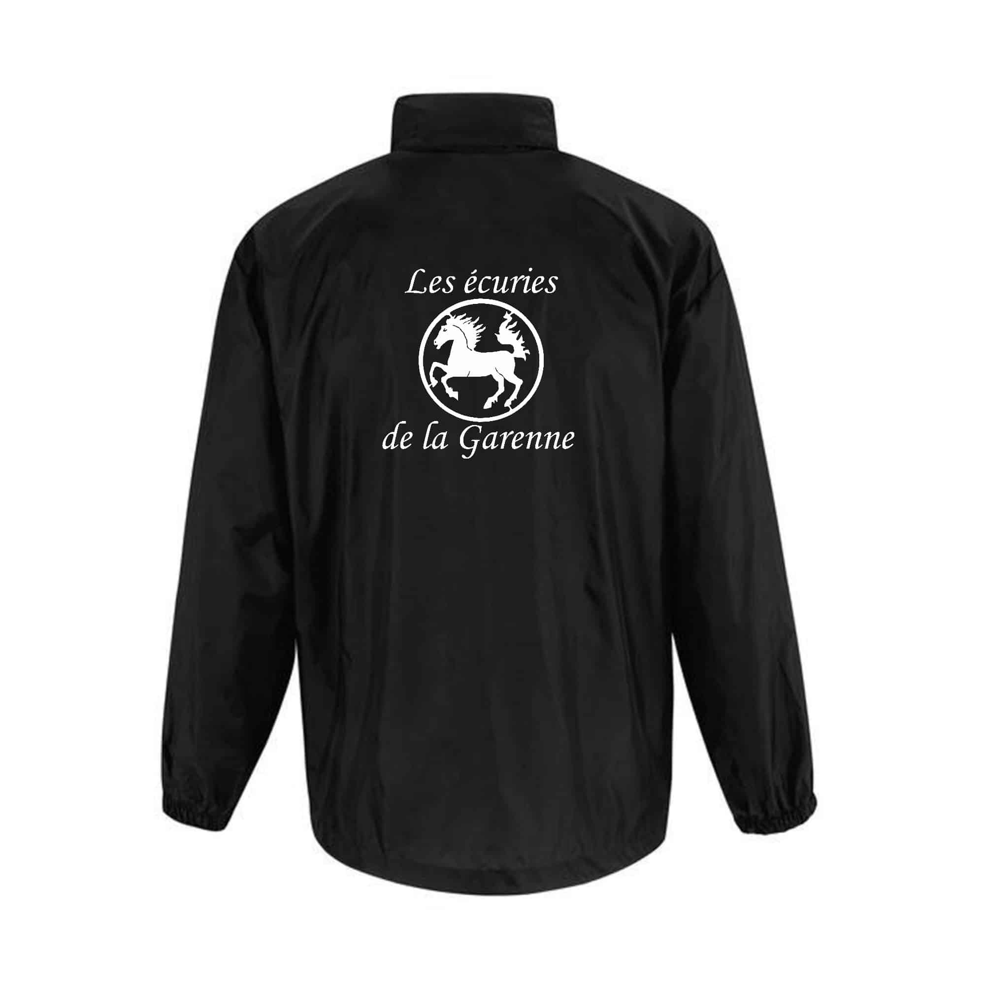 COUPE-VENT (unisexe) - LES ECURIES DE LA GARENNE - Noir - BC630 – Image 2