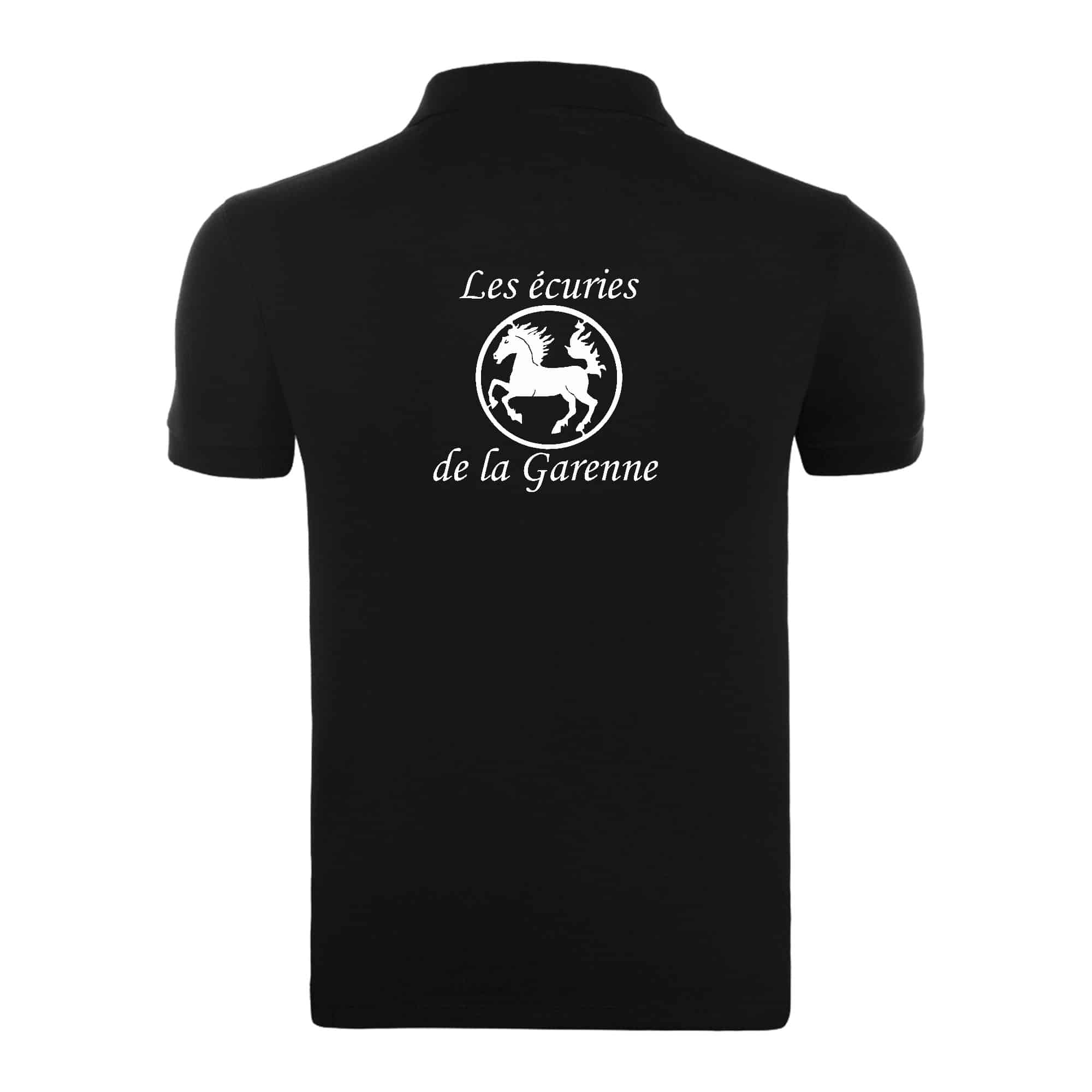 POLO premium (enfant) - LES ECURIES DE LA GARENNE - Noir - K249 – Image 3