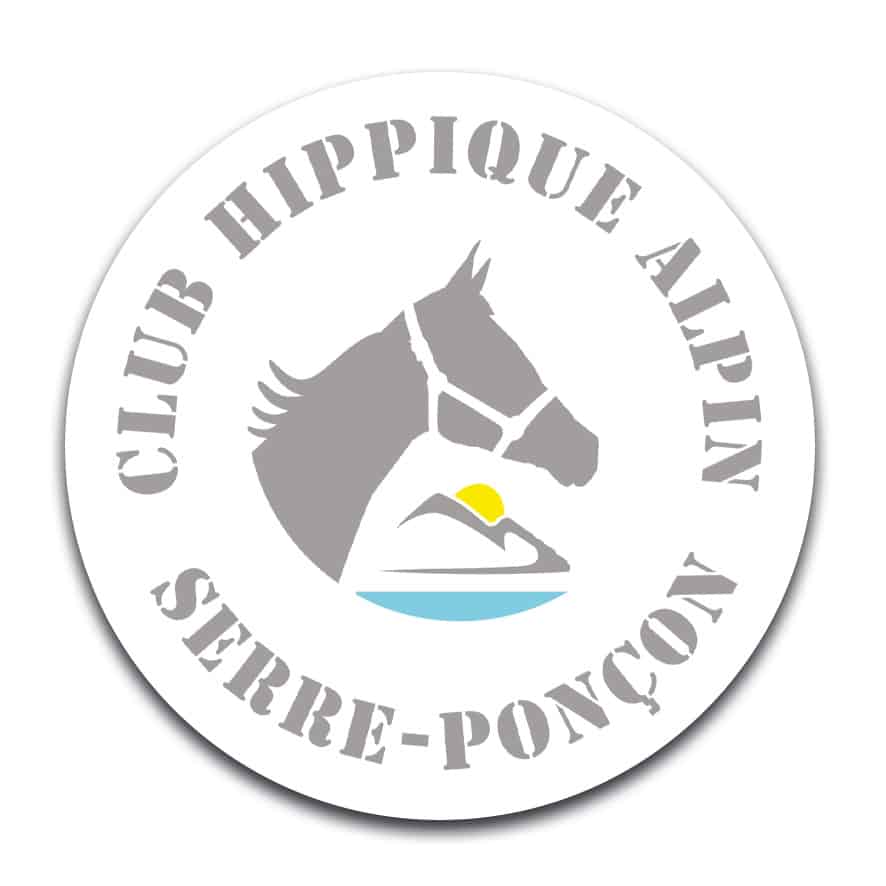 STICKER ROND – Club Hippique Alpin Serre-Ponçon – STI001