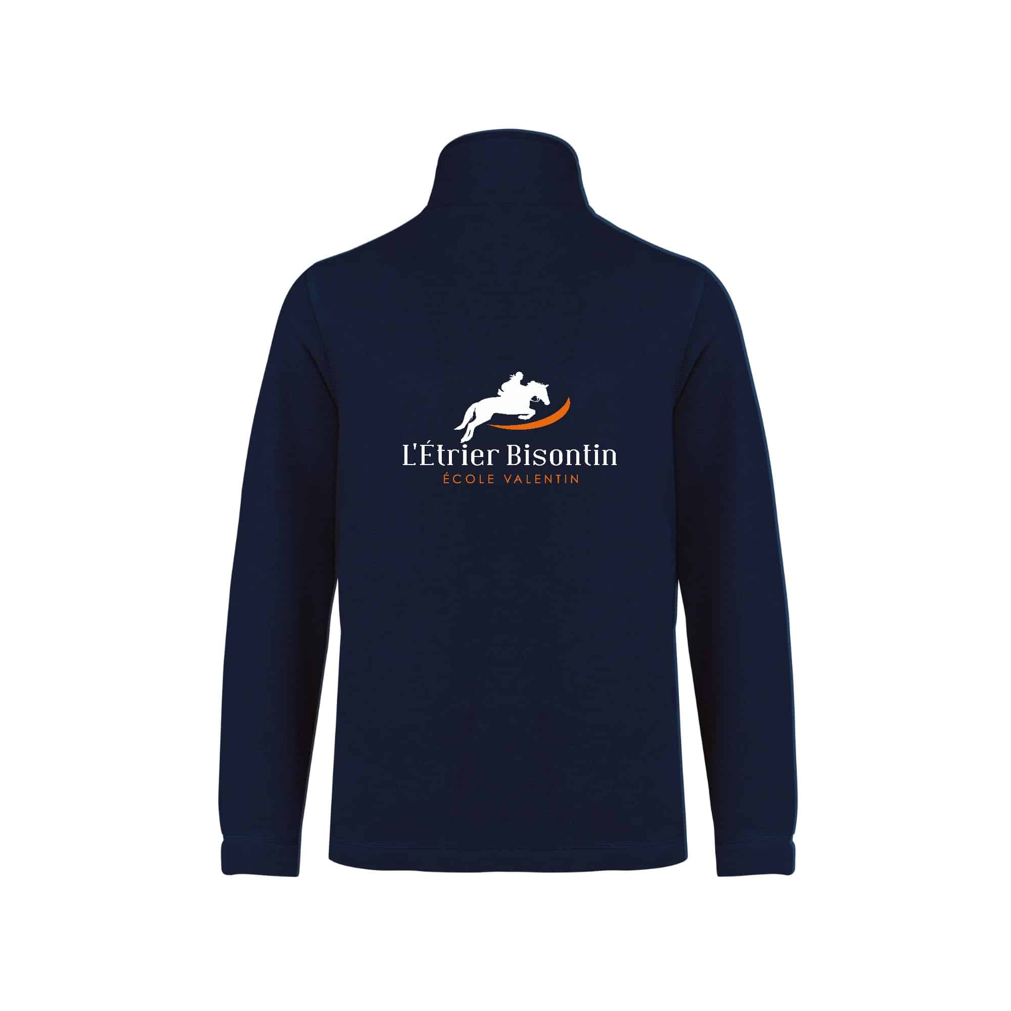 Veste micropolaire zippée (enfant) – Etrier Bisontin – Navy – K920 – Image 3