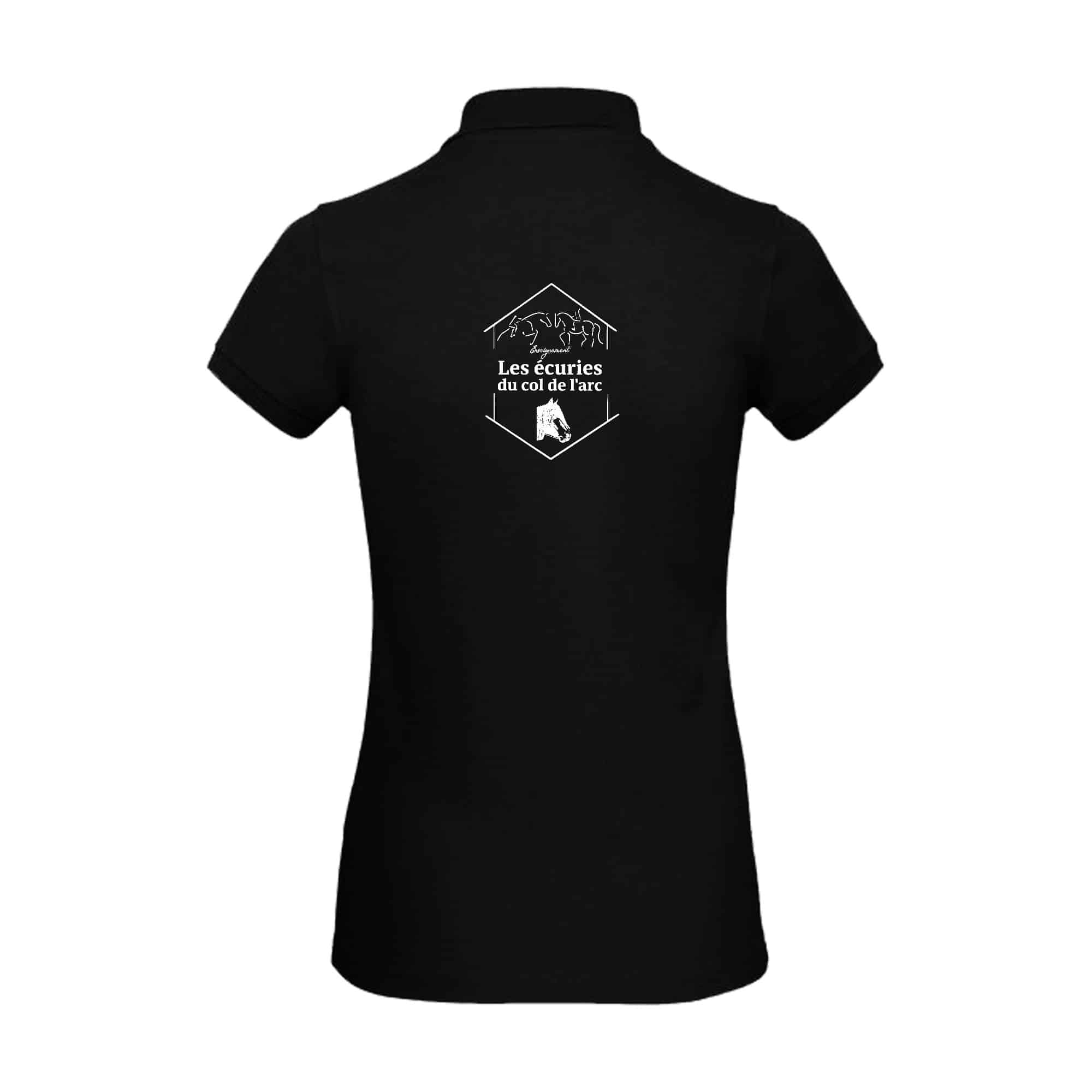 POLO (femme) - Les écuries du col de l'arc - Noir - BCI1F – Image 3