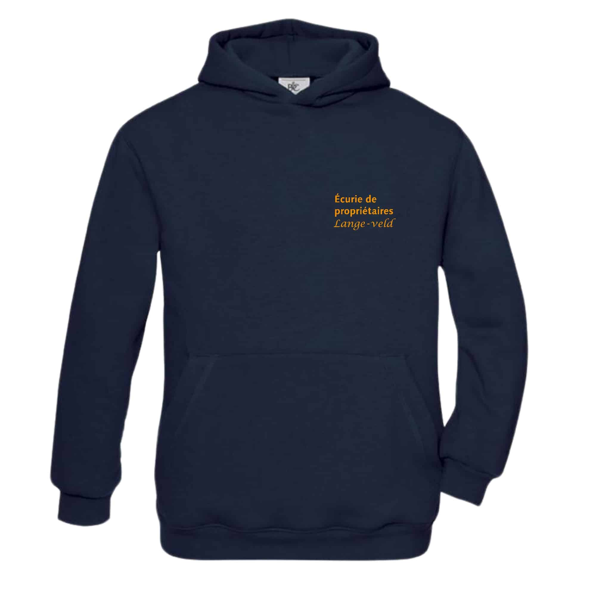 SWEAT A CAPUCHE (enfant) - Ecurie du Lange-Veld - Navy - K477