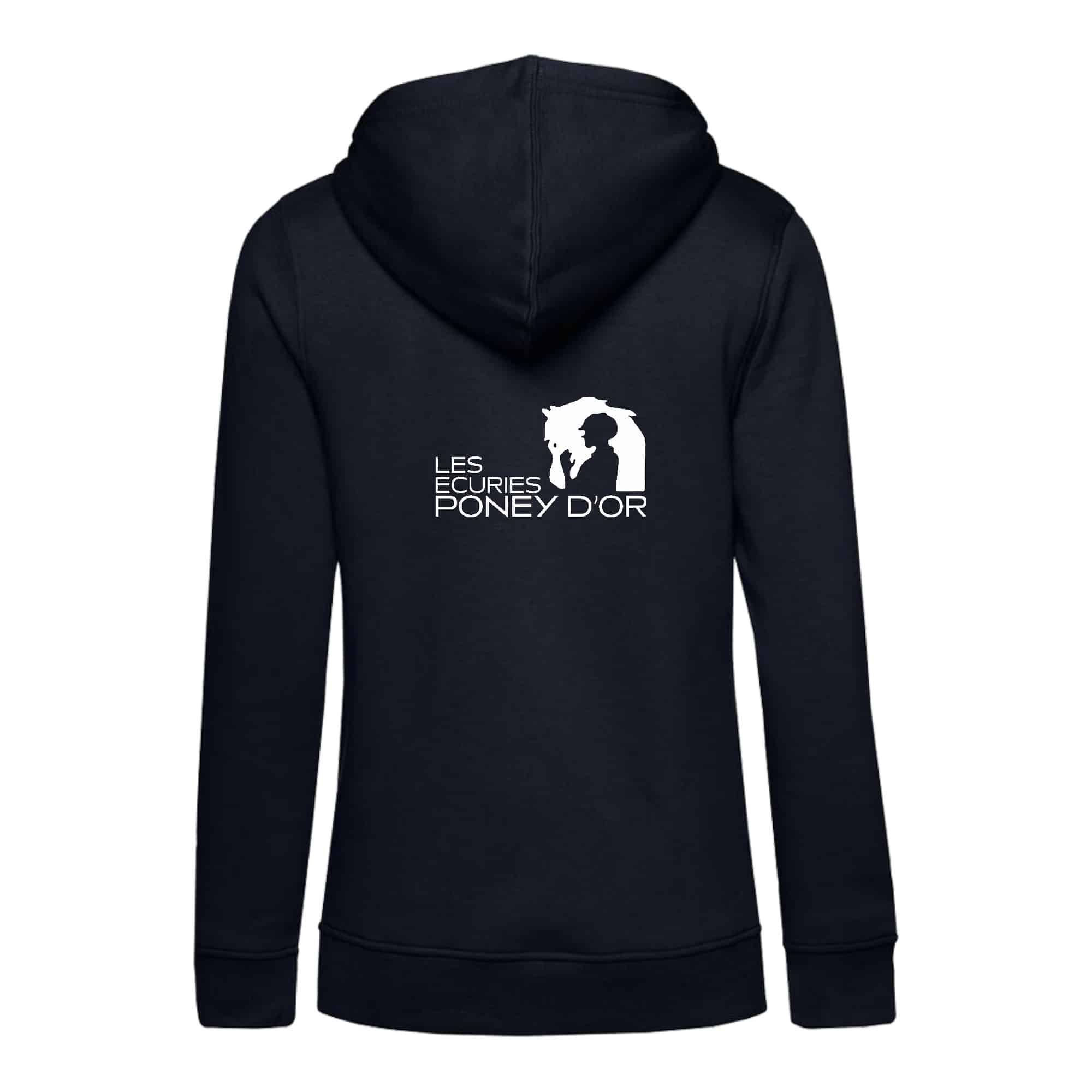 SWEAT A CAPUCHE (femme) – ECURIES DU PONEY DOR - Navy - BCW34B – Image 3