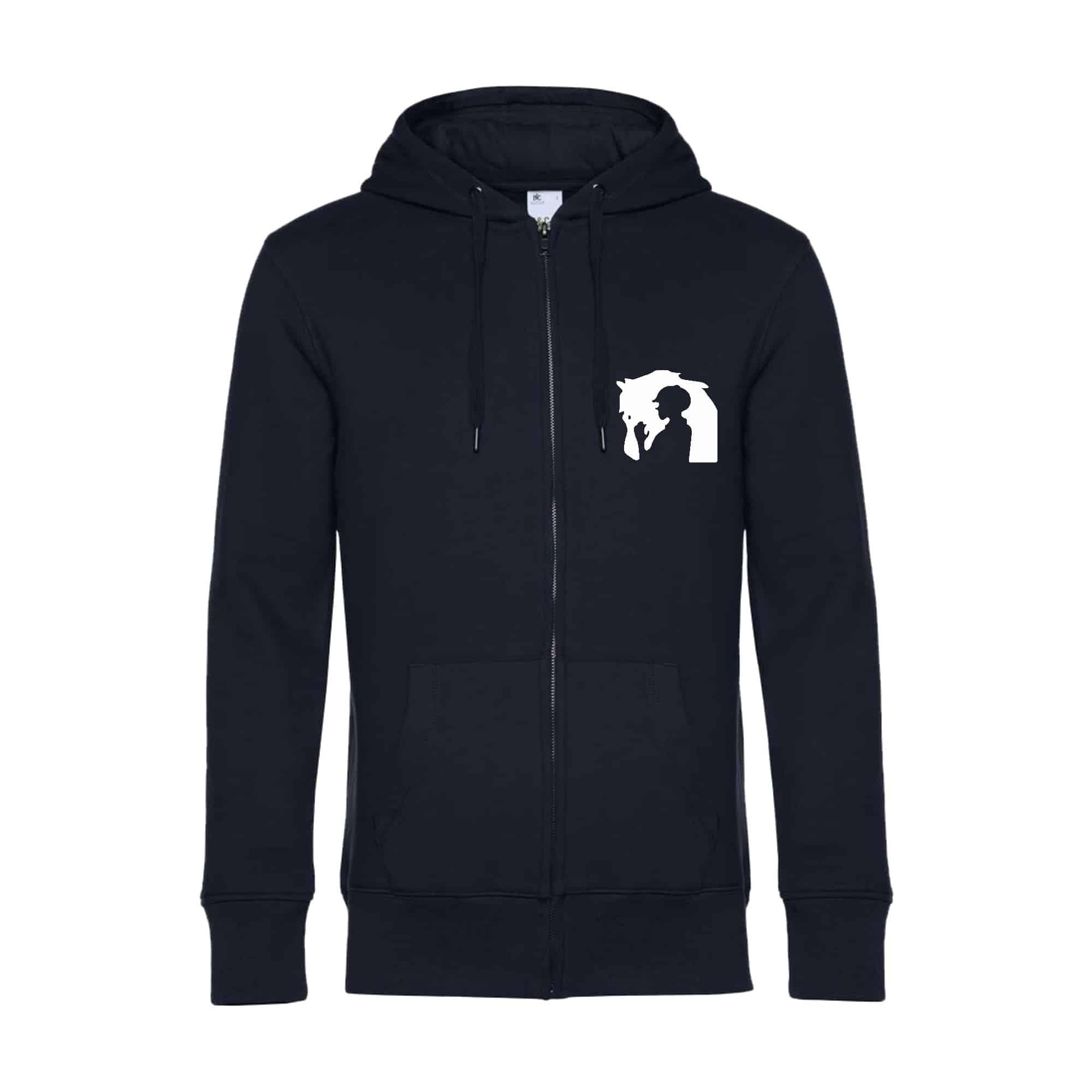 SWEAT ZIPPÉ (Homme) - ECURIES DU PONEY DOR - Navy - BCU03K
