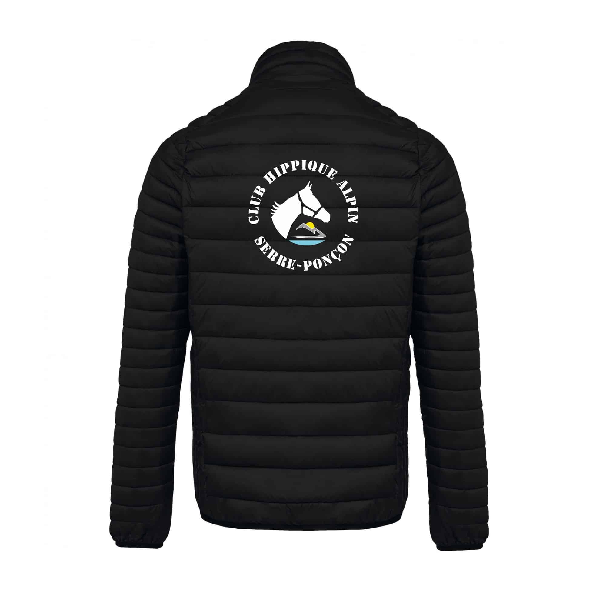 DOUDOUNE AVEC MANCHES (homme) - Club Hippique Alpin Serre-Ponçon - Noir - K6120 – Image 3